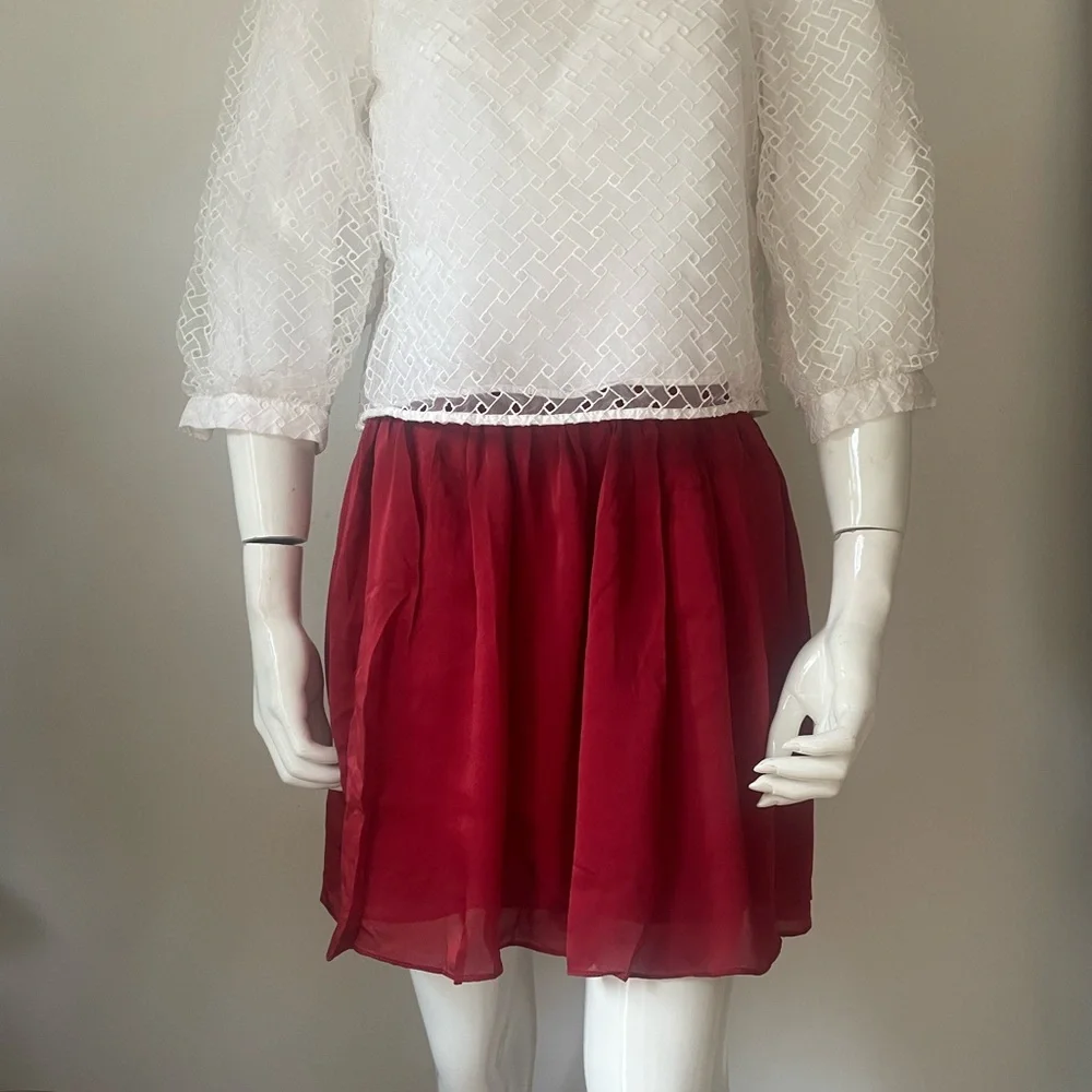 club monaco silk Red Skirt - Picture 2 of 6